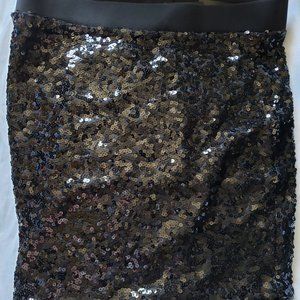 Black Sequins Skirt